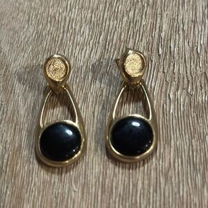 Vintage onyx earrings